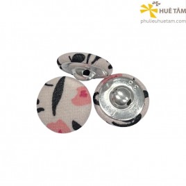 Nút bọc vải mặt cong chân nhôm tròn