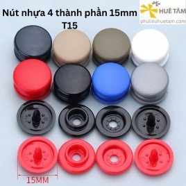 Nút nhựa bốn thành phần 15mm